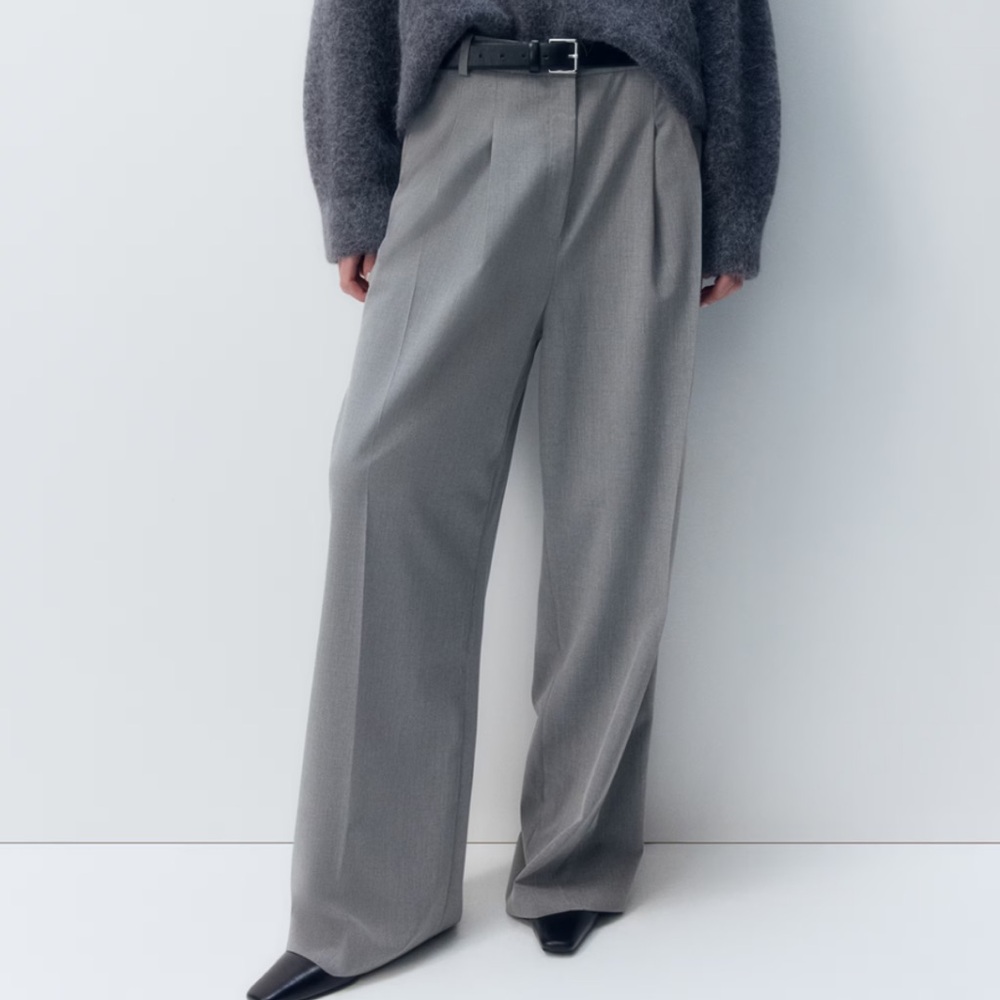 DYNAMITE Stone Gray wide leg pants Trousers size 8